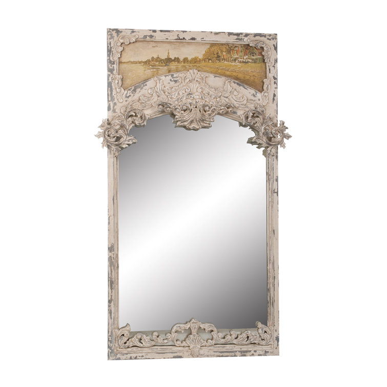 One Allium Way® Carved Antique Full Length Wall Mirror Wayfair